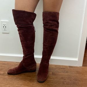 Via Spiga wine red suede over need boot size 7